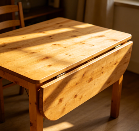 Rectangular Folding Dining Table with Pine Wood Frame