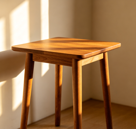 Compact Solid Acacia Wood Bistro Table for Two