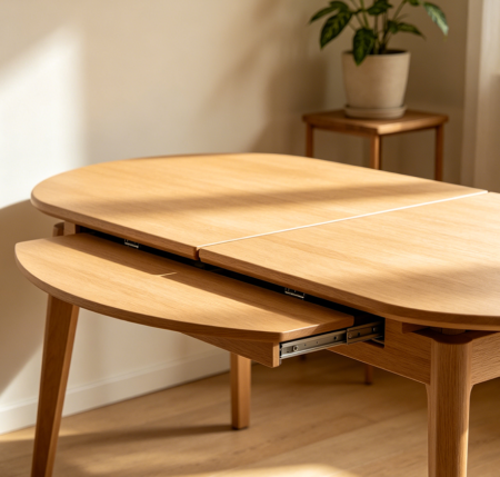 Oval Extendable Dining Table for Small Spaces